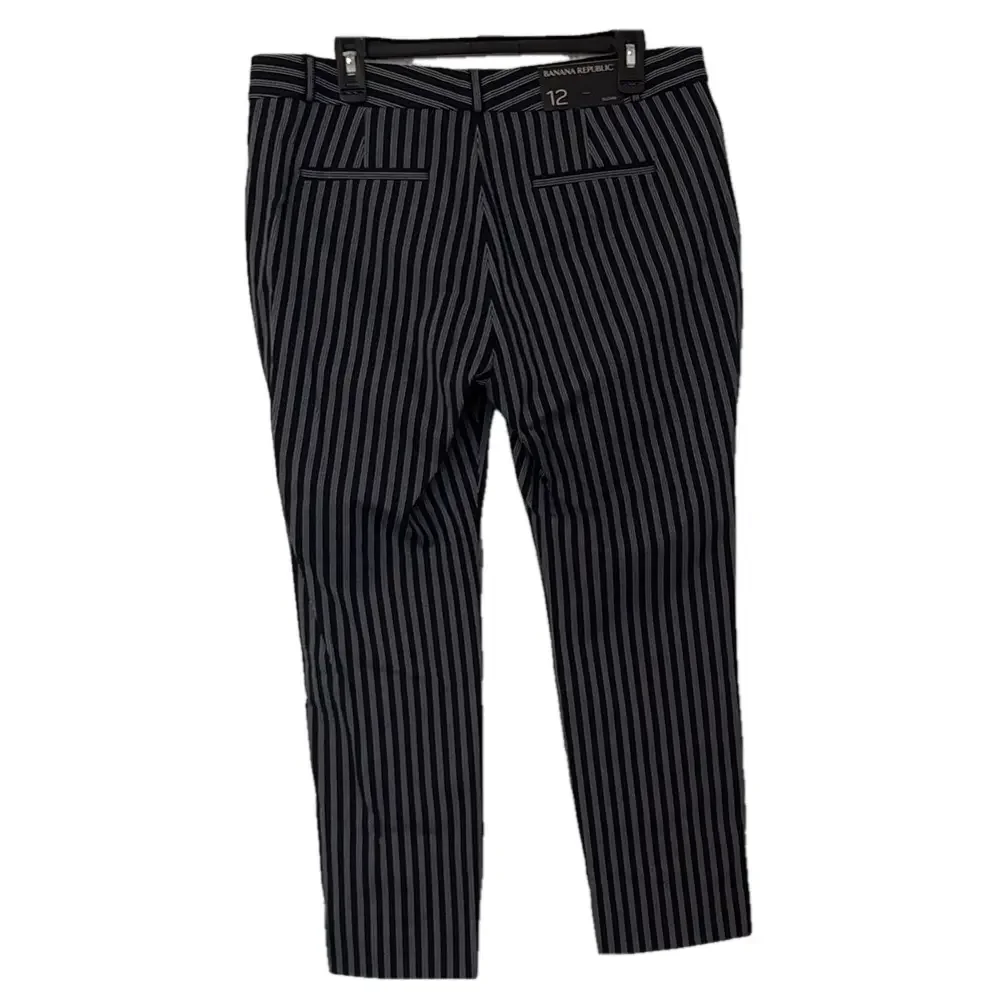 NWT Banana Republic Sloan Striped Ankle Pants Navy White Women’s Size 12